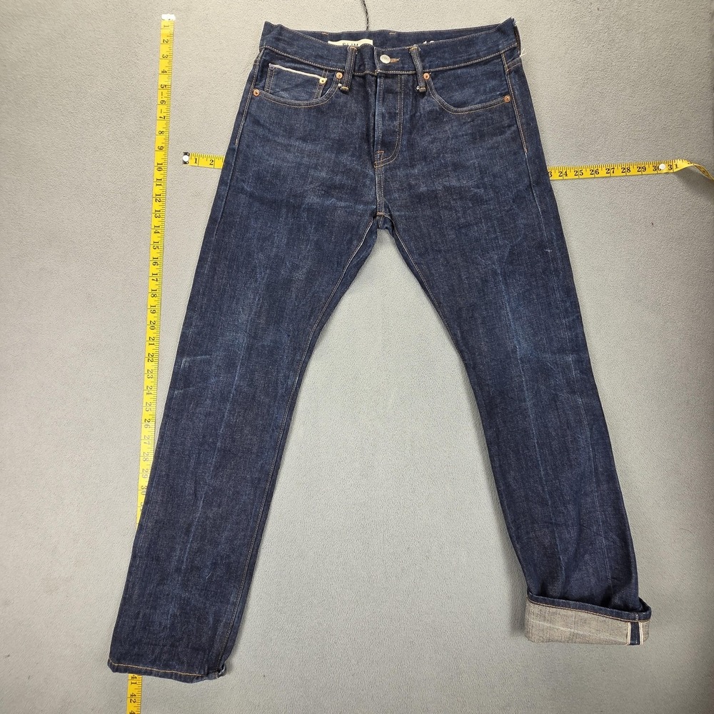 Gap Selvedge Jeans Mens Blue Indigo Raw Slim Fly Fits 30x30